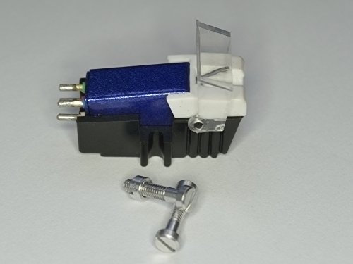 Blau Patrone und diamant nadel mit die korrekt montage schrauben Für DENON DP 62L, DP 11F, DP 23F, DP 300F, DP 30L, DP 35F, DP 37F, DP 45F, DP 47F, DP 51F, DP 52F, DP 57L, DP 59L, DP 60L, DP 72L, Plattenspieler Abnehmer, Nadel
