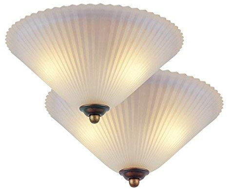 Lampenlux Deckenlampe Leuchte Zonk Antik Klassisch Rost-Braun 2xE27