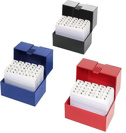 Herlitz 1904705 Karteikasten, A7, gefüllt, farbig sortiert, keine Farbauswahl möglich, 1 Stück