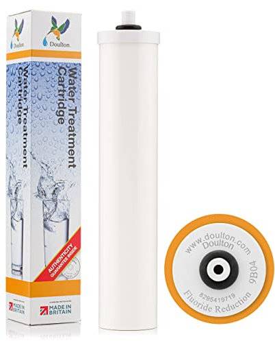 Doulton 10 Fluoride Reduction Cartridge |1 Pack| Drinking Water Ceramic Candle Filter |1/4 BSP Thread Fitting | for Duo & Trio Undercounter Systems | Reduces Contaminants | Improves Taste & Odour