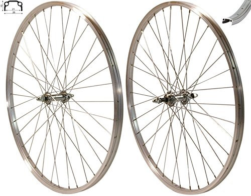 Redondo 26 Zoll Laufrad Set Hinterrad und Vorderrad Kasten Felge Alu Silber