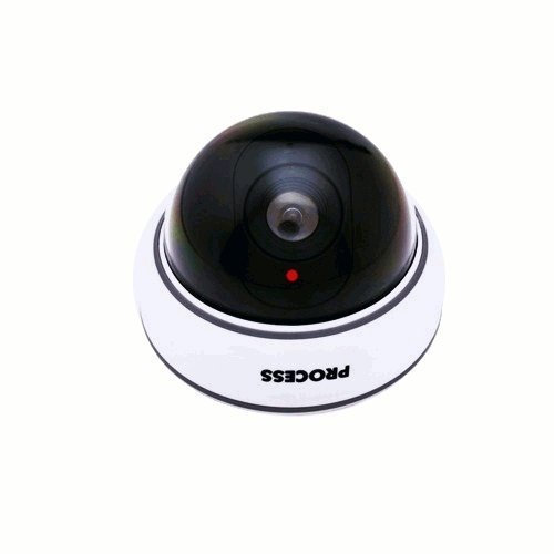 DC2300 Kamera Dummy LED Überwachungskamera Attrappe CCTV Wireless Dome Kuppel Alarm
