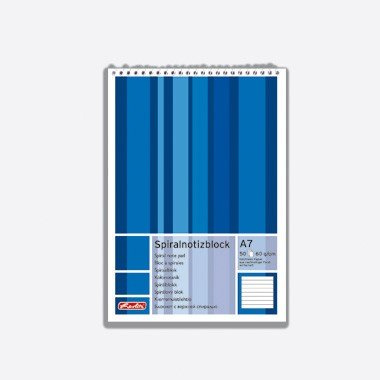 herlitz Spiralnotizblock x.book, DIN A7, 50 Blatt, liniert VE=10