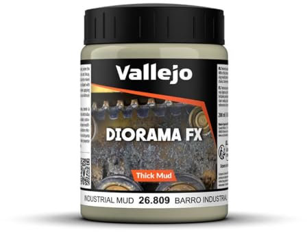 Vallejo WEATHERING EFFECTS Pintura Acrílica Industrial de Grosor de Barro Acabado Realista, 200ml. Para Simular Texturas de Barro u Oxido para Modelismo