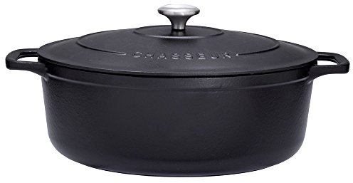 Chasseur Oval Cooker Oven, Matte Black, 4.0 L, Wrought Iron, Matte Black