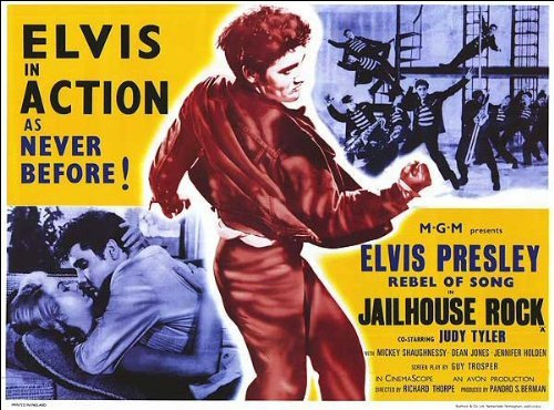 Close_up Elvis Presley: JAILHOUSE ROCK - Rhythmus hinter Gittern (1957) | US Import Filmplakat, Poster [68 x 98 cm]