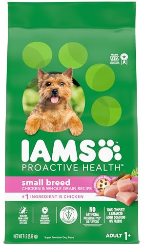 IAMS Proactive Health Small Breed Hundefutter trocken mit echtem Huhn, 3,2 kg, Beutel