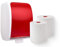 Blanc HYGIENIC Set: Handtuchrollenspender Autocut, Blanc Cosmos 2 Handtuchrollen Premium TAD - PRODUKTSET Farbe Rot/Weiß