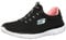 Skechers Women's Summits Sneaker, Black Pink, 6 UK