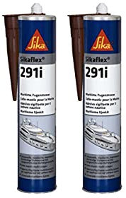 Lot de 2 colles mastic marine SIKA Sikaflex 291i - Bois - 300ml