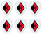 Harley Quinn Diamond Logo Novelty Guitar Plektron Picks Medium Gauge - 6 Stück