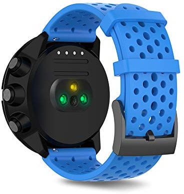 SeaFicco 24mm Cinturini di Ricambio Silicone Cinturino dell'orologio a Sgancio Rapido Compatibile con Suunto 9/9 Baro / 7 / D5 / Spartan Sport Wrist HR Baro (S, Blu)