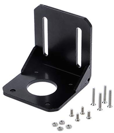 Halterung aus Legierungsstahl, kompatibel mit Nema 17 Schrittmotor, 3D-Drucker, Schwarz, 42 mm