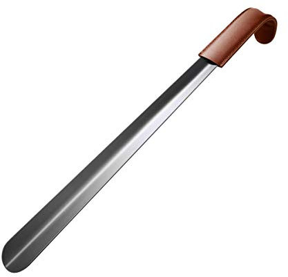 Metal Shoe Horn 42cm Extra Long Handle Shoe Horn for Seniors Men Women Kids Shoe Spoon Boot Horn Stainless Steel