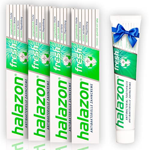 Fresh - 4er Pack Mint Zahnpasta (75ml) für extra frischen Atem + GRATIS Packung/Minzige Frische für optimale Mundraumhygiene & gepflegtes Zahnfleisch/Flourid Mint Zahncreme