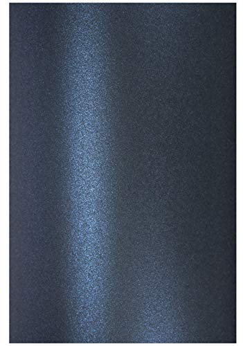 Netuno 20x Bastelpapier Perlmutt Marineblau DIN A4 21 x 29,7 cm 120g Aster Metallic Queens Blue Effektpapier Glanzpapier farbig glänzend bedruckbar für Hochzeit Geburtstag Weihnachten Taufe