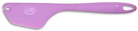 Kitty Professional Teigschaber 2 in1 mit Kniff zum Portionieren & Sauber Abstreifen | aus Edelstahl & BPA freiem Silikon Teigspachtel Teigschneider (Flieder)