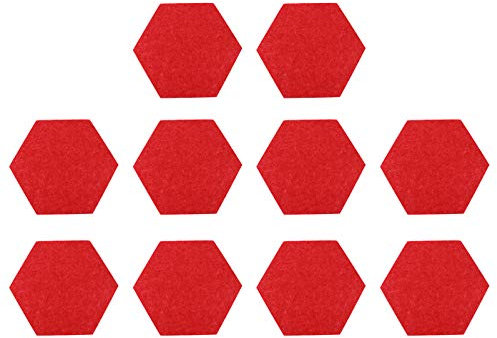 MILISTEN 12pcs Felt Board Hexagon Bulletin Board Wall Board Office Message Board Display Board Pinnwand Corkboard for Office Felt Message Board Backplane Haushalt Kind