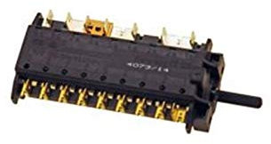 REPORSHOP - Selector Horno Compatible con Smeg 811730204, 811730066, 811730102