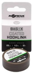 Korda Basix Coated Hooklink, 25lb 10m, Soft Supple Coated Braid, Camo Green, Ideal for Bottom Baits, Wafters, Pop-Ups, Knots Well, Perfect for Carp Fishing Hooklengths