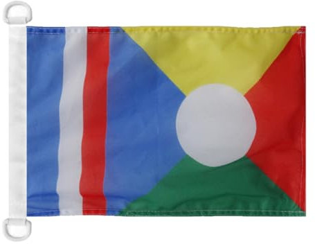 Pavillon nautique La Réunion alternatif 45x30cm - Drapeau de bateau réunionais - France 30 x 45 cm - AZ FLAG