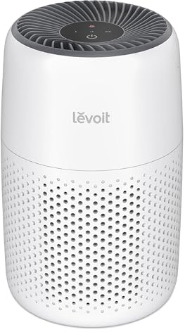 LEVOIT Air Purifiers for Bedroom Home Dorm, AHAM VERIFIDE, 3-in-1 Filter Cleaner With Aroma Pad, Filters Smoke, Allergens, Pet Dander, Odor, Dust, Office, Desktop, Core Mini-P, White
