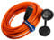 Hilark Verlängerungskabel orange H07BQ-F 3x2,5mm2 SCHUKO Stecker und Buchse (3 Meter, Orange)