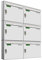 AL Briefkastensysteme Basic 6er Briefkasten RAL 9016 Verkehrs Weiss 6 Fach DIN A4 wetterfest Briefkastenanlage mit Posthaltebügel und 2 Namensschildern