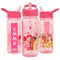 Disney Princess Personalised Sticker Water Bottle with Straw 500ml–Official Merchandise by Polar Gear, Kids Reusable Non Spill BPA Free Tritan – Ideal For School Nursery Sports Picnic - Pink