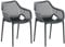 CLP XL-Bistrostühle Air I Stapelstühle Air Aus Kunststoff Mit 44 cm Sitzhöhe I Outdoor-Stühle Mit Wabenmuster, Farbe:dunkelgrau