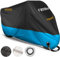 Favoto Upgraded Version Motorbike Cover 210D Waterproof Motorcycle Cover Dustproof Heat-Resistant Outdoor Protection 116 x 41 x 50 inch with 2 Windproof Buckles Reflective Strip
