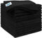 HOMEXCEL Confezione da 12 panni in microfibra di alta qualità, 40,6 x 40,6 cm, per auto, ultra assorbenti, senza pelucchi, senza striature, per auto, cucina e finestre, neri