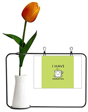 no/no Anxiety Teacup Diet Art Deco Fashion Tulip Artificial Flower Vase Decoration Card