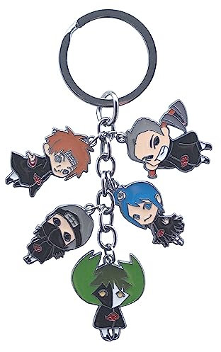 Amasukami Anime-Figuren-Schlüsselanhänger: Konan, Hidan, Pain, Zetsu, Kakuzu - Mehrfarbig, Unisex, Casual, Anime, Naruto