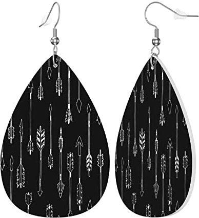 Lederohrringe Stammespfeile Hipster Azteken Tropfenohrringe 1 Paar Ohrringe Für Damen Ornamente Baumeln Ohrringe, Für Braut Party, Geburtstagsfeier, Frauen