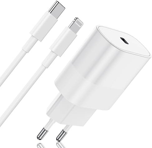 Caricatore Rapido iPhone,【Certificato MFi Apple】 Caricabatterie USB C 20W con Cavo 2M Adattatore Alimentatore Ricarica Spina per iPhone 14 Pro/14 Pro Max/13/13 Pro/12/11 Mini/XR/SE/iPad