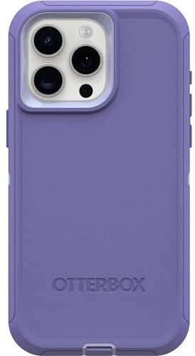 OtterBox iPhone 15 Pro MAX (Only) Defender Series Case - MOUNTAIN MAJESTY (Purple), screenless, rugged & durable, with port protection, includes holster clip kickstand