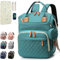 SHITIESHOU Wickeltasche, Rucksack, Babytasche, Mädchen, Jungen, Wickeltasche für Vater, Mutter, mit Pad, 16 Taschen, Schnullertasche, große Wickeltaschen, Uni für Reisen (Grün)