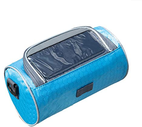 Frontpaket, Batterie-Frontpaket, spritzwassergeschütztes Frontträgerpaket, Auto-Put-Tasche, Bildschirm-Reittasche, Umhängetasche, leicht Fahrradlichter (Blue, A)