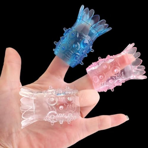 6pcs Präzision Verzögerungsring Ananas Wolf Zähne Große Partikel Spaß Sting Sleeve Finger Cover Silikon