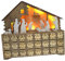 Amosfun 1stk Kalender Aus Holz Feiertag Adventskalender Weihnachts-countdown Tischdekoration Für Weihnachten Bastelanregungen Für Die Feiertage Holzdekor Wandbehang Haushalt Hölzern 3d