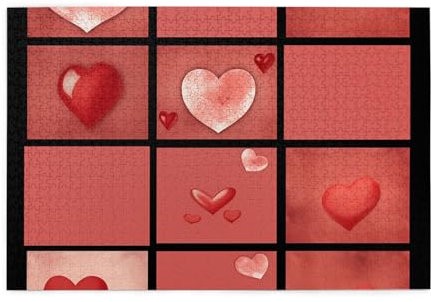 1000-teiliges Puzzle für Erwachsene, personalisiertes Bilderpuzzle, Valentinstag, Fotocollage, individuelles Holzpuzzle für Familie, Geburtstag, Hochzeit, Spielabende, Geschenke, 74,9 x 50 cm