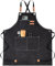 Fenglin-joy Cooking Apron,BBQ Apron for Men Practical Work Apron Einstellbare Gurt Chef Schürze mit Taschen für Home Kitchen Kaffee Garten Handwerk Werkstatt