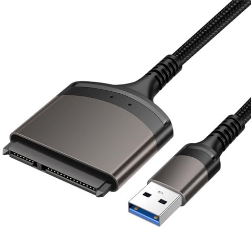 Hsthe Sea Adattatore SSD USB-C Adattatore SATA Cavo Adattatore da USB-C a 22 Pin per Laptop SSD con Driver del Disco Rigido da 2,5