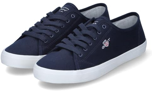 GANT Damen Low Sneaker/sportliche Halbschuhe/Schnürschuhe PILLOX Blau Textil, Größe:36, Farbauswahl:blau, 28538605/69