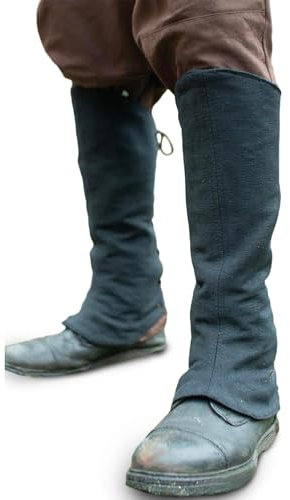 Burgschneider - Beinstulpe Nares - Schwarz (S, für Damen & Herren, Baumwolle) Mittelalter Fantasy - Ranger