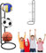 Ball Storage Rack, 3 Tier Layer Ball Stand Football Rack Sports Equipment Storage Organizer Removable Football Stand for Volleyball Football Basketball Badminton Mini Quick Machine (D) (3 Tier)