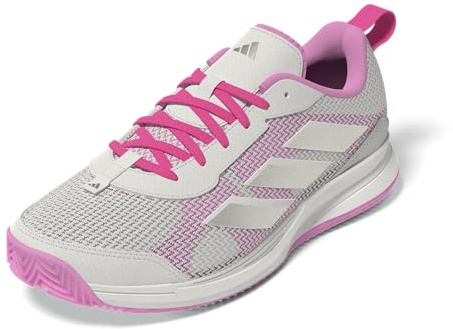 adidas Damen Avaflash Low Tennis Shoes Tennisschuhe, core White/Silver met./Lucid pink, 37.5 EU