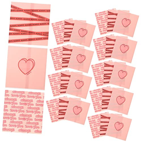 HAPINARY 30 Stück Papier Geschenktüten mit Schleife Herzmotiv Multifunktionale Snacktüten aus Papier Rosa Kekstüten für Partys Gastgeschenke