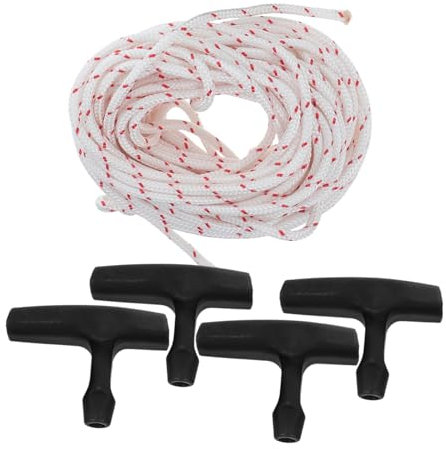BESPORTBLE Câble De Traction Pour Démarreur De Tronçonneuse Cordon De Tondeuse À Gazon De 4 Mm Kit De Corde De Démarrage De 10 M Poignée Pour Générateurs